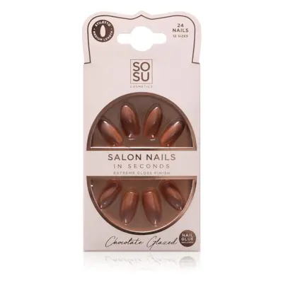 SOSU Cosmetics Salon Nails umělé nehty odstín Chocolate Glazed 24 ks