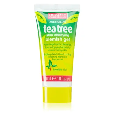 Beauty Formulas Tea Tree zklidňující čisticí gel proti nedokonalostem pleti 30 ml