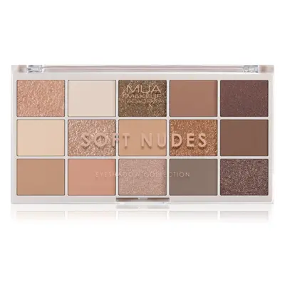 MUA Makeup Academy Professional 15 Shade Palette paletka očních stínů odstín Soft Nudes 12 g