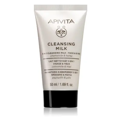 Apivita Cleansing Milk Face & Eyes čisticí mléko 3 v 1 na obličej a oči 50 ml