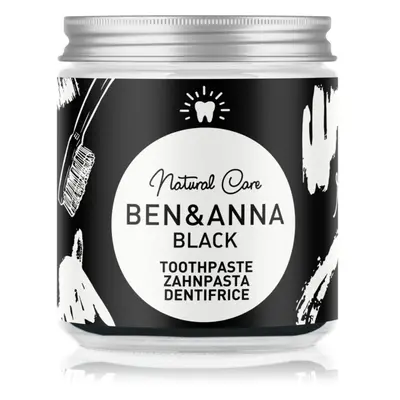 BEN&ANNA Natural Toothpaste Black zubní pasta ve skleněné dóze s aktivním uhlím 100 ml