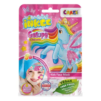 Craze INKEE Unicorn plátýnková maska pro děti 5y+ 1 ks