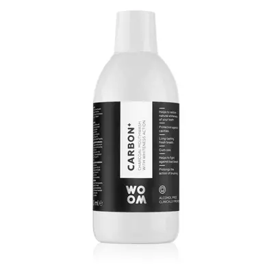 WOOM Carbon+ Mouthwash bělicí ústní voda s aktivním uhlím 500 ml