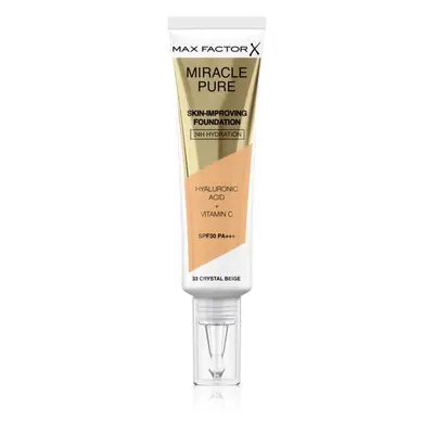 Max Factor Miracle Pure Skin dlouhotrvající make-up SPF 30 odstín 33 Crystal Beige 30 ml