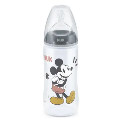 NUK First Choice Mickey Mouse kojenecká láhev Grey 300 ml