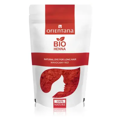 Orientana Bio Henna Long Hair pečující barva na vlasy odstín Mahogany Red 100 g