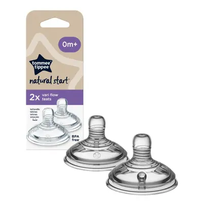 Tommee Tippee Natural Start Anti-Colic Teat savička na láhev Variable Flow 0m+ 2 ks