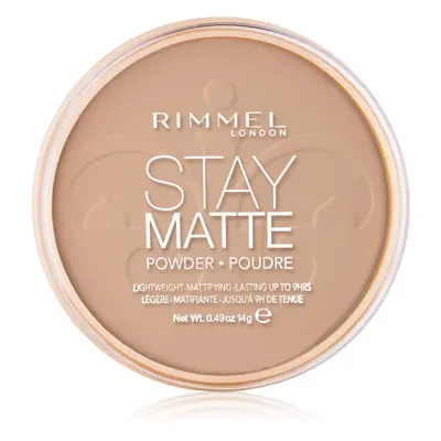 Rimmel Stay Matte pudr odstín 010 Warm Honey 14 g