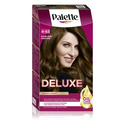 Schwarzkopf Palette Deluxe permanentní barva na vlasy odstín 4-65 Oslnivě hnědý 1 ks