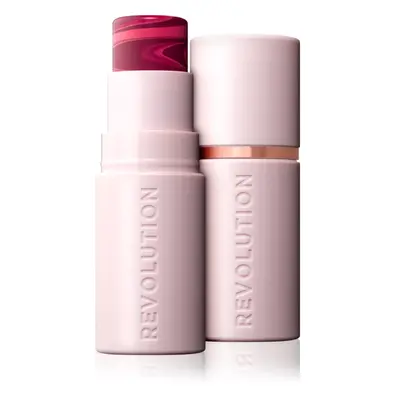 Makeup Revolution Skin Silk Blush Stick krémová tvářenka v tyčince odstín Berry Pink Marble 4.5 