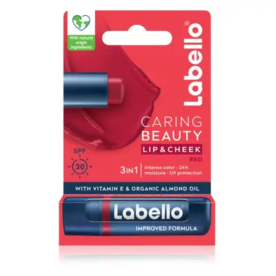 Labello Caring Beauty tónující balzám na rty odstín Red 4.8 g