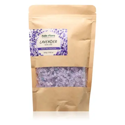 Folk & Flora Lavender relaxační koupelová sůl 500 g