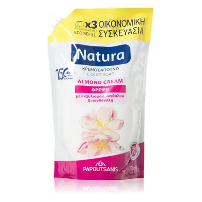 PAPOUTSANIS Natura Almond Cream tekuté mýdlo náhradní náplň 750 ml