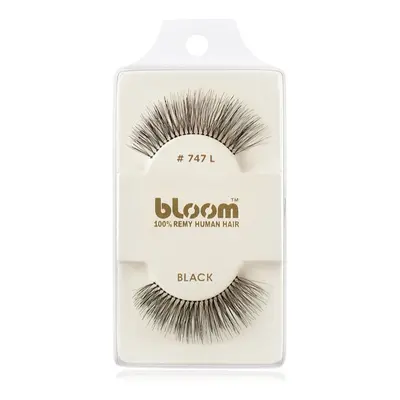 Bloom Natural nalepovací řasy z přírodních vlasů No. 747L (Black) 1 cm