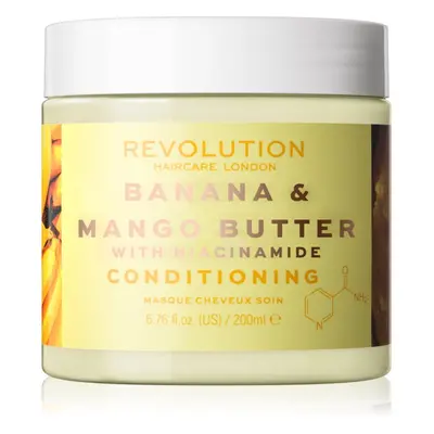 Revolution Haircare Hair Mask Banana & Mango Butter intenzivně ošetřující maska na vlasy 200 ml