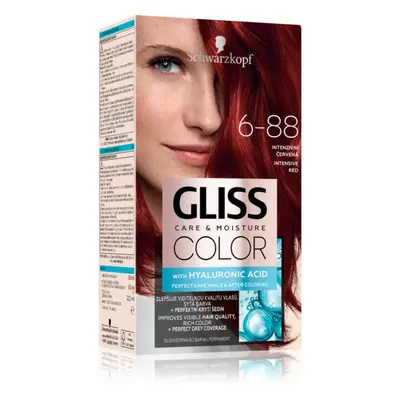 Schwarzkopf Gliss Color permanentní barva na vlasy odstín 6-88 Intenzivní červená 1 ks