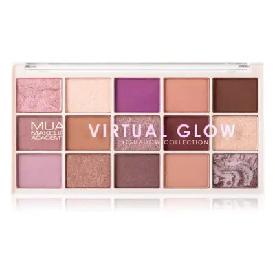 MUA Makeup Academy Professional 15 Shade Palette paletka očních stínů odstín Virtual Glow 12 g