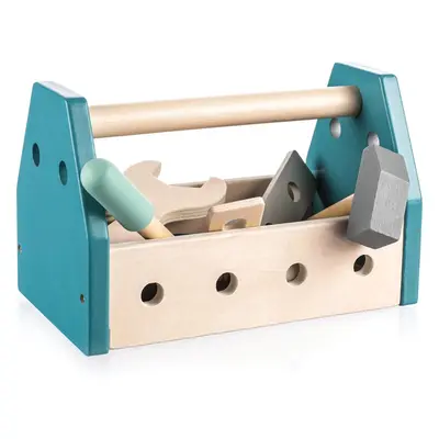 Zopa Wooden Tool Box sada nářadí Blue 14 ks