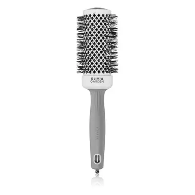 Olivia Garden Expert Shine Wavy Bristles White&Grey kartáč na vlasy průměr 45 mm 1 ks