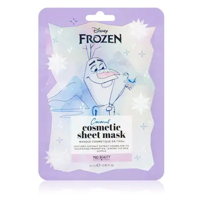 Mad Beauty Frozen Olaf plátýnková maska s rozjasňujícím a hydratačním účinkem 25 ml