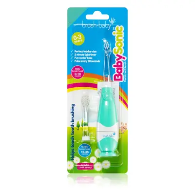 Brush Baby BabySonic elektrický zubní kartáček pro děti 0 – 36 měsíců Teal 1 ks