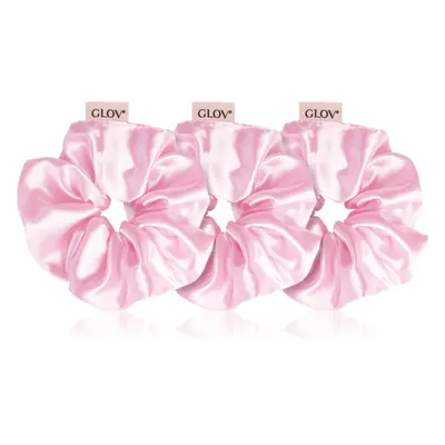 GLOV Satin Scrunchies S/M/L gumičky do vlasů Pink 3 ks