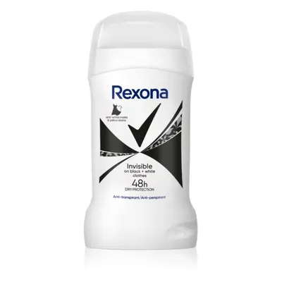 Rexona Invisible Black&White tuhý antiperspirant proti bílým skvrnám 50 ml