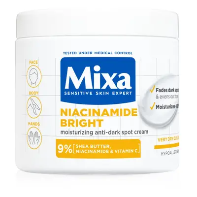 Mixa Niacinamide Bright intenzivně hydratační krém proti tmavým skvrnám 400 ml