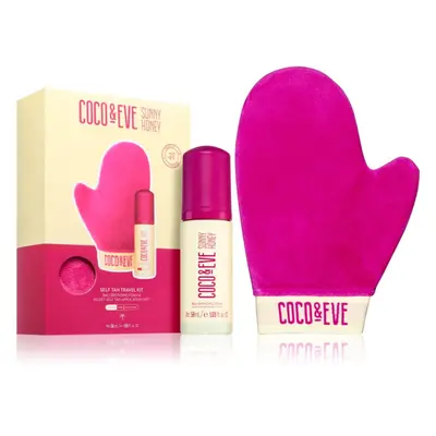 Coco & Eve Sunny Honey Ultimate Glow Travel Kit samoopalovací pěna s aplikační rukavicí cestovní