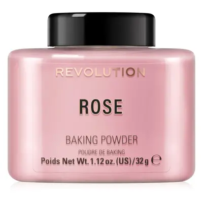 Makeup Revolution Baking Powder sypký pudr odstín Rose 32 g