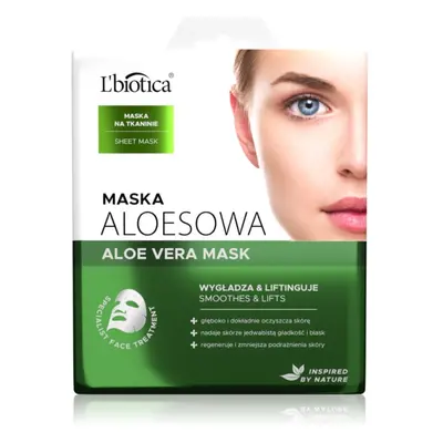 L’biotica Masks Aloe Vera plátýnková maska s regeneračním účinkem 23 ml