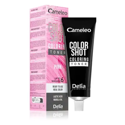 Delia Cosmetics Cameleo Color Shot barevný toner na vlasy odstín PINK 60 ml