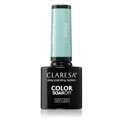 Claresa SoakOff UV/LED Color Mint gelový lak na nehty odstín 3 5 g