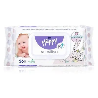 Bella Baby Happy Sensitive vlhčené čisticí ubrousky pro děti 56 ks