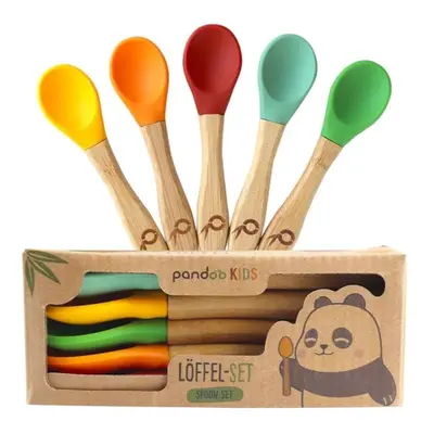 Pandoo Bamboo Spoon Set lžička pro děti 5 ks