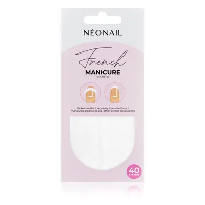 NEONAIL French Manicure Stickers nálepky na nehty typ 01 40 ks