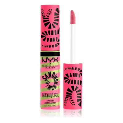 NYX Professional Makeup Beetlejuice Sandworm Swirl zářivý lesk na rty odstín 01 Pink 8 ml