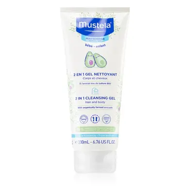 Mustela Bébé mycí gel na tělo a vlasy pro děti 200 ml