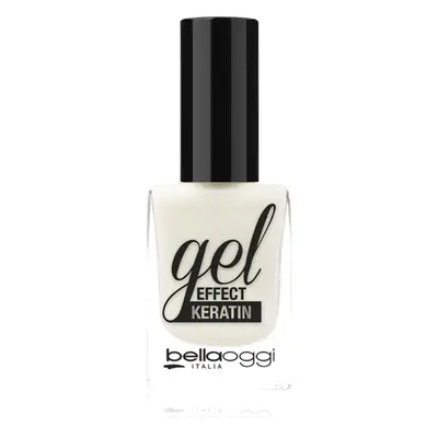 bellaoggi Gel Effect Keratin Nail Polish lak na nehty odstín Milky White 10 ml