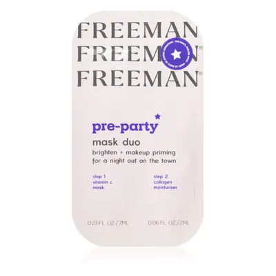 Freeman Pre-Party rozjasňující pleťová maska duo 9 ml