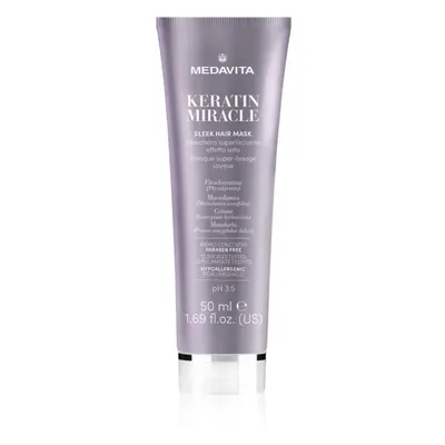 Medavita Keratin Miracle Sleek Hair Mask hydratační vyhlazující maska 50 ml