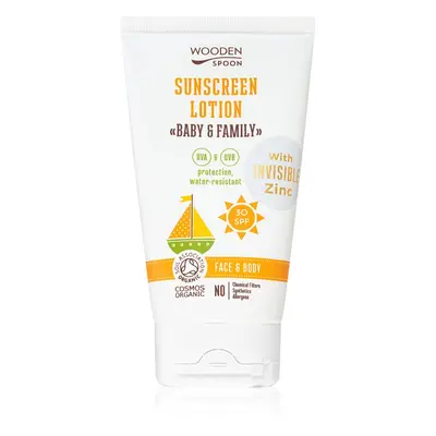 WoodenSpoon Baby & Family ochranné opalovací mléko SPF 30 150 ml