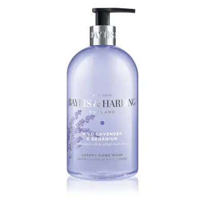 Baylis & Harding Wild Lavender & Geranium tekuté mýdlo na ruce s hydratačním účinkem 500 ml