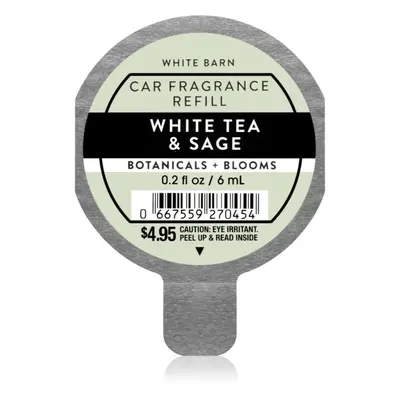 Bath & Body Works White Tea & Sage vůně do auta náhradní náplň 6 ml