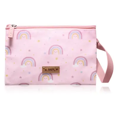 Saro Baby Lunch Bag sáček na svačinku Pink Rainbow 14,5x21,5 cm 1 ks