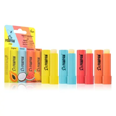 Dr. Pawpaw Flavoured Balm sada na rty s ovocnou příchutí 4x4 g