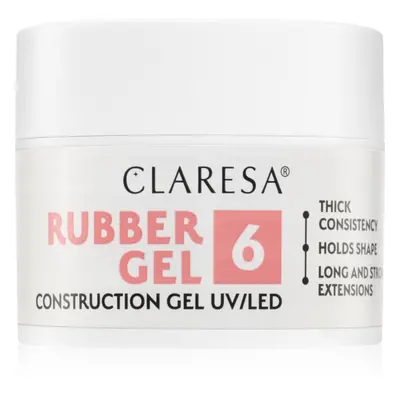 Claresa Rubber Gel Construction Gel UV/LED gelový lak pro prodloužení nehtů odstín 06 45 g