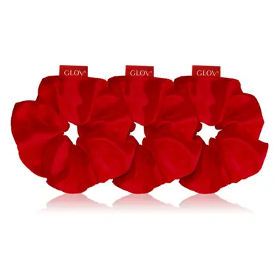 GLOV Satin Scrunchies S/M/L gumičky do vlasů Red 3 ks