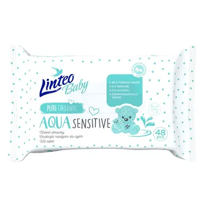 Linteo Baby Aqua Sensitive dětské jemné vlhčené ubrousky 48 ks