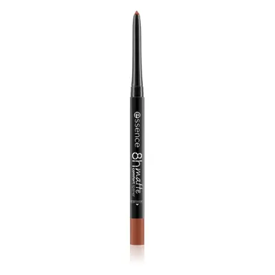 essence 8h Matte Comfort matná tužka na rty s ořezávátkem odstín 17 Must Have Brown 0,3 g